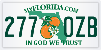 FL license plate 2770ZB
