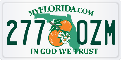 FL license plate 2770ZM