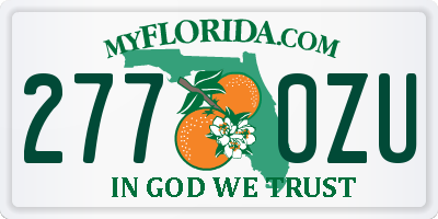 FL license plate 2770ZU