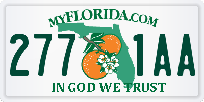 FL license plate 2771AA