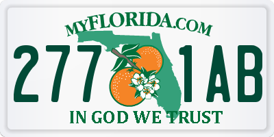 FL license plate 2771AB