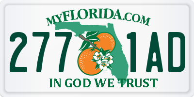 FL license plate 2771AD