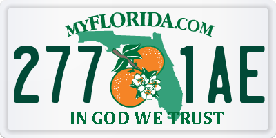 FL license plate 2771AE