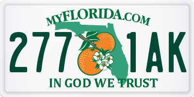 FL license plate 2771AK
