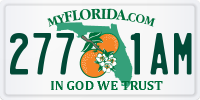 FL license plate 2771AM