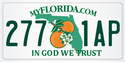 FL license plate 2771AP
