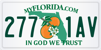 FL license plate 2771AV