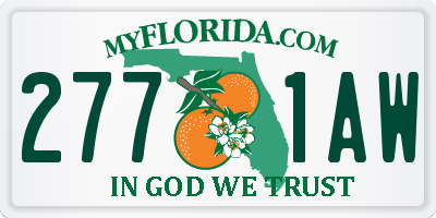 FL license plate 2771AW