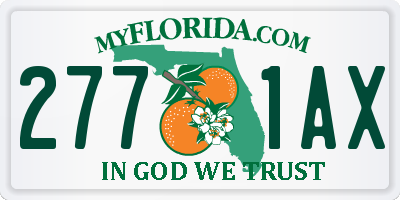 FL license plate 2771AX