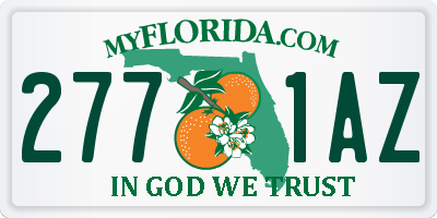 FL license plate 2771AZ