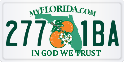 FL license plate 2771BA