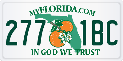 FL license plate 2771BC