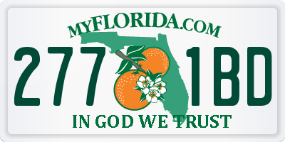 FL license plate 2771BD