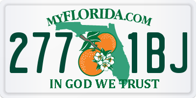 FL license plate 2771BJ