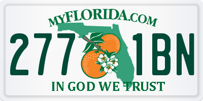 FL license plate 2771BN