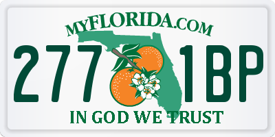 FL license plate 2771BP