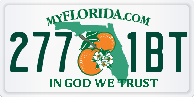 FL license plate 2771BT