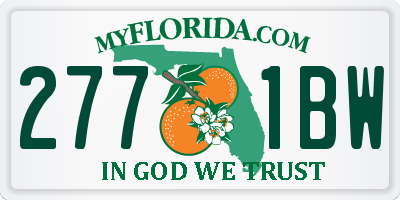 FL license plate 2771BW