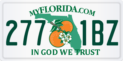 FL license plate 2771BZ