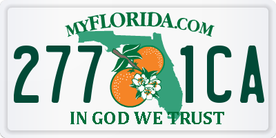 FL license plate 2771CA