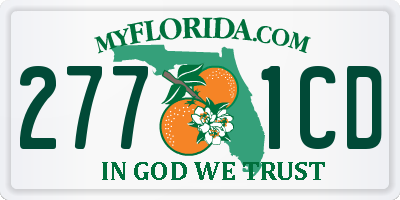 FL license plate 2771CD
