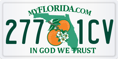 FL license plate 2771CV