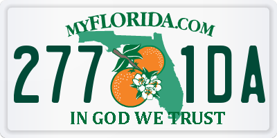 FL license plate 2771DA
