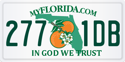 FL license plate 2771DB