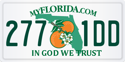 FL license plate 2771DD