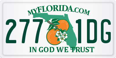 FL license plate 2771DG
