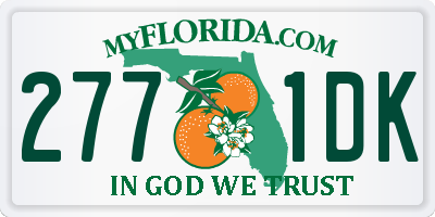 FL license plate 2771DK