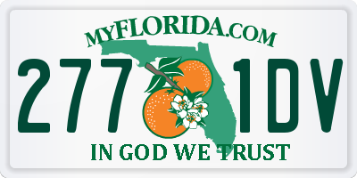 FL license plate 2771DV