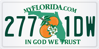 FL license plate 2771DW