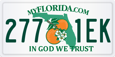 FL license plate 2771EK