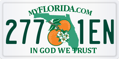 FL license plate 2771EN