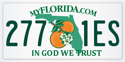 FL license plate 2771ES