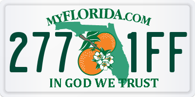 FL license plate 2771FF