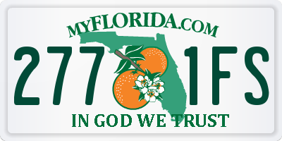 FL license plate 2771FS
