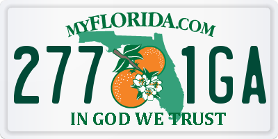 FL license plate 2771GA