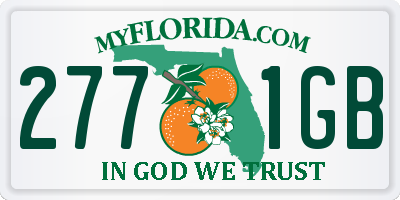 FL license plate 2771GB