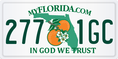 FL license plate 2771GC