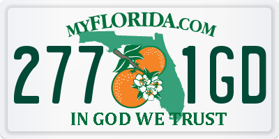 FL license plate 2771GD