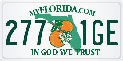 FL license plate 2771GE