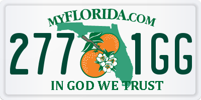 FL license plate 2771GG