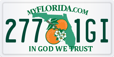 FL license plate 2771GI