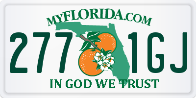 FL license plate 2771GJ