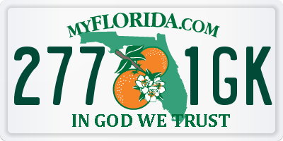 FL license plate 2771GK