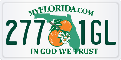 FL license plate 2771GL