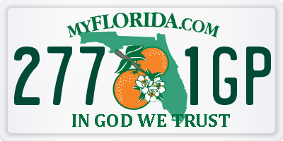 FL license plate 2771GP
