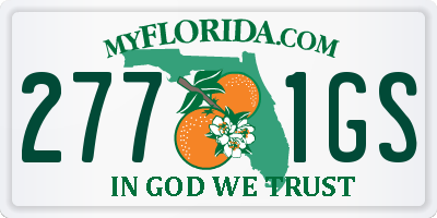 FL license plate 2771GS